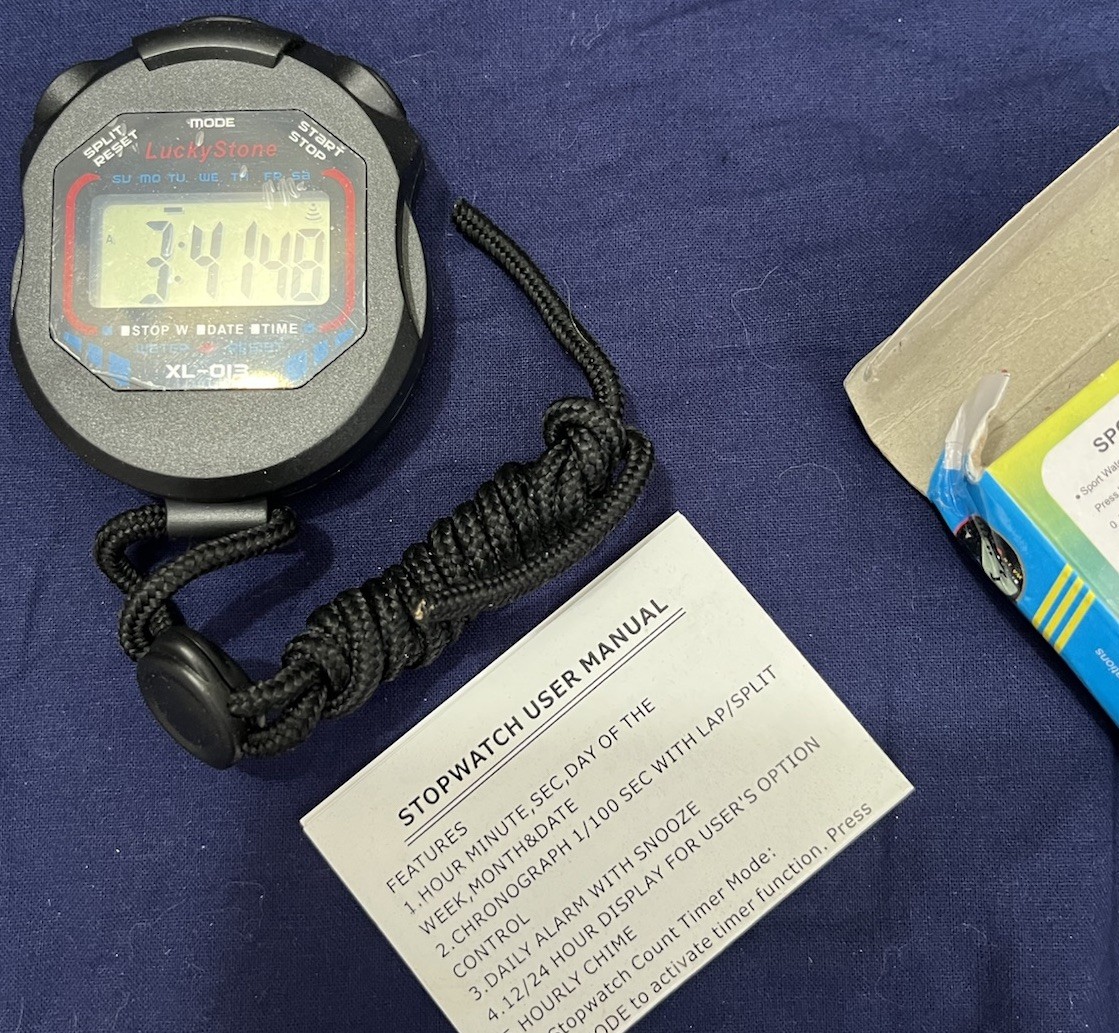 MULTI-FUNCTION ANYTIME HANDHELD STOPWATCH, XL-013A