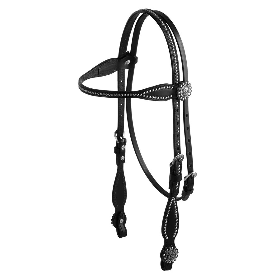 Weaver Leather Back-in-Black Browband Headstall
