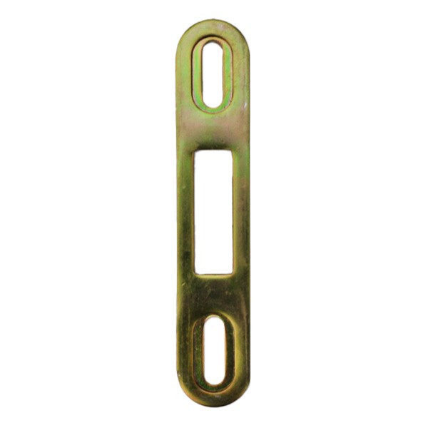 Sliding Glass Door Latch Keeper 4" Steel Zinc 2-7/8" Holes