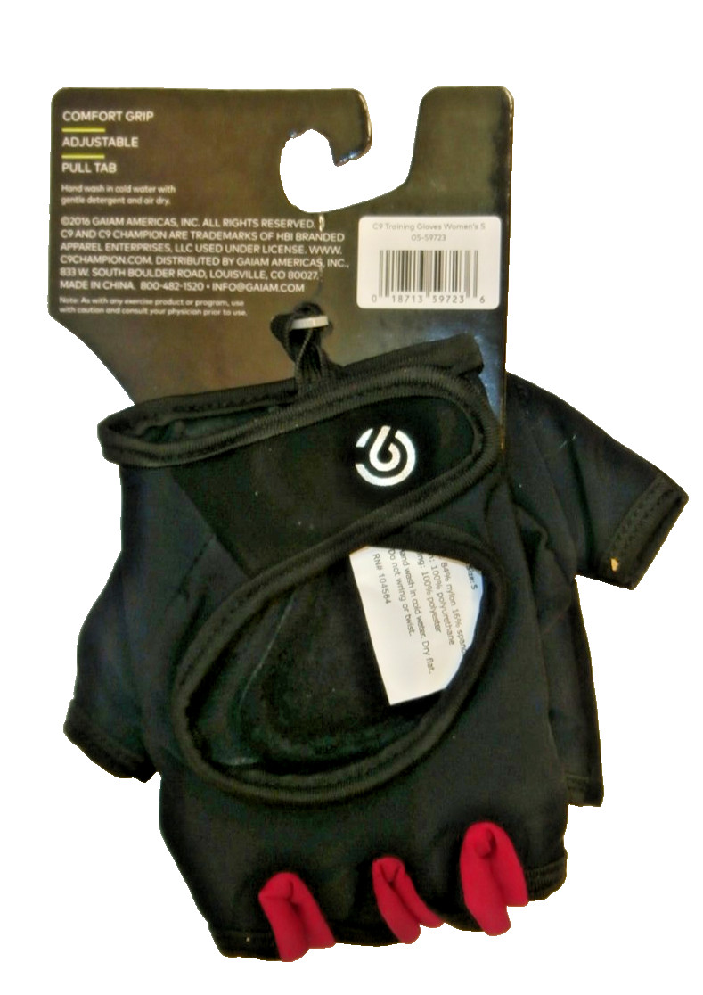 Champion TRAINING GLOVES WOMEN Small 1 Pair Comfort Grip, Adjustable & Stretch