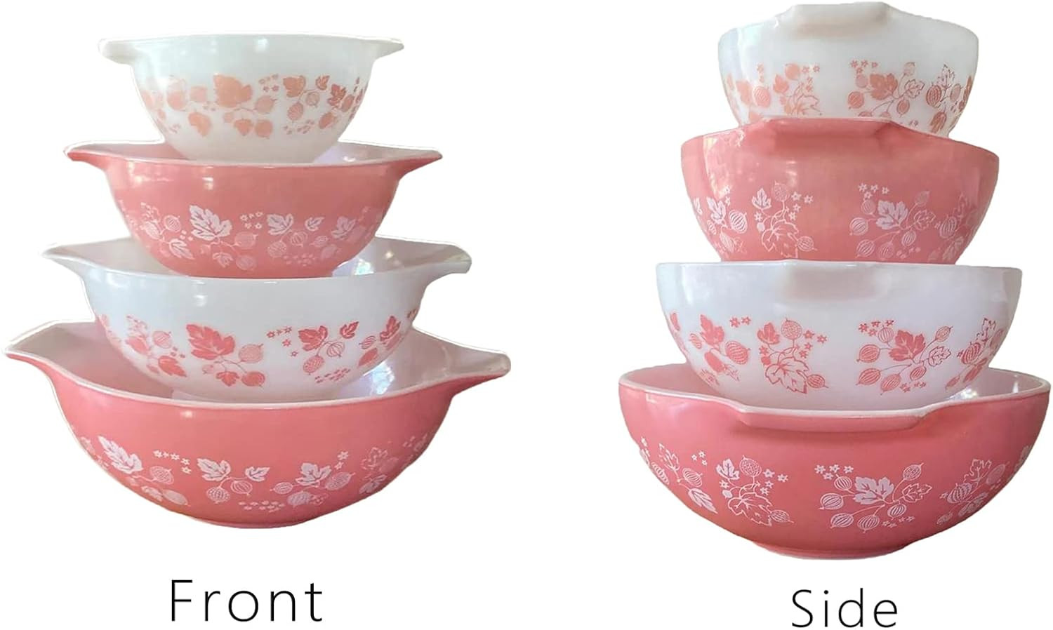 4Pcs Display Stands for Pyrex Mixed Cinderella Bowls, Stacker Stacking Rings for