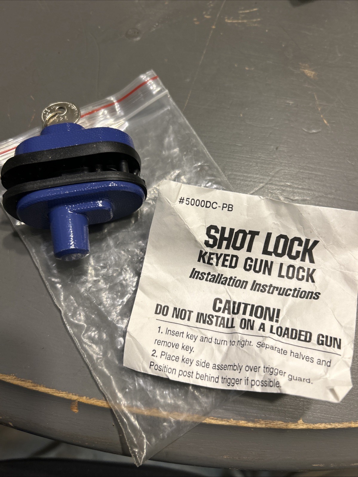 SHOT LOCK  Rifle Shotgun Revolver Pistol Trigger Keyed Trigger Lock w/2 Key