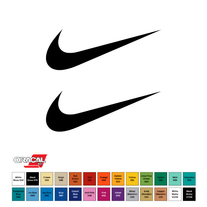 Nike Swoosh Logo Die Cut Permanent Vinyl Decal Sticker 2.5" 2-pack CHOOSE COLOR