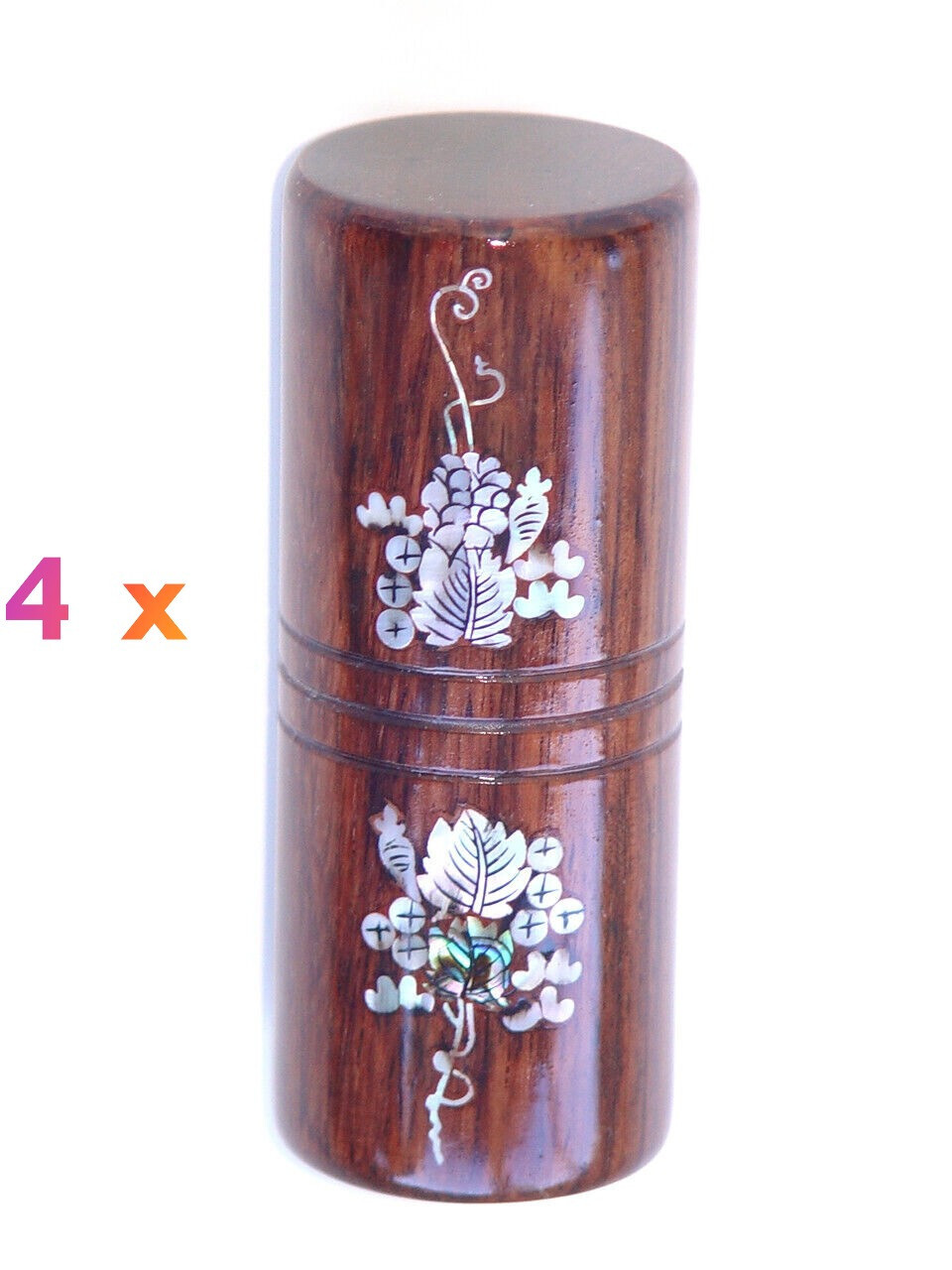 Set of 4 Handmade Wood Shaker Large set Pearl Inlay Beautiful Unique Gift lot