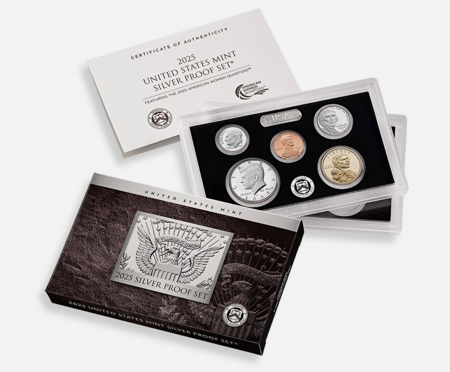 2025-S US Mint Silver Proof Set 10-coin with Box & COA .999 fine