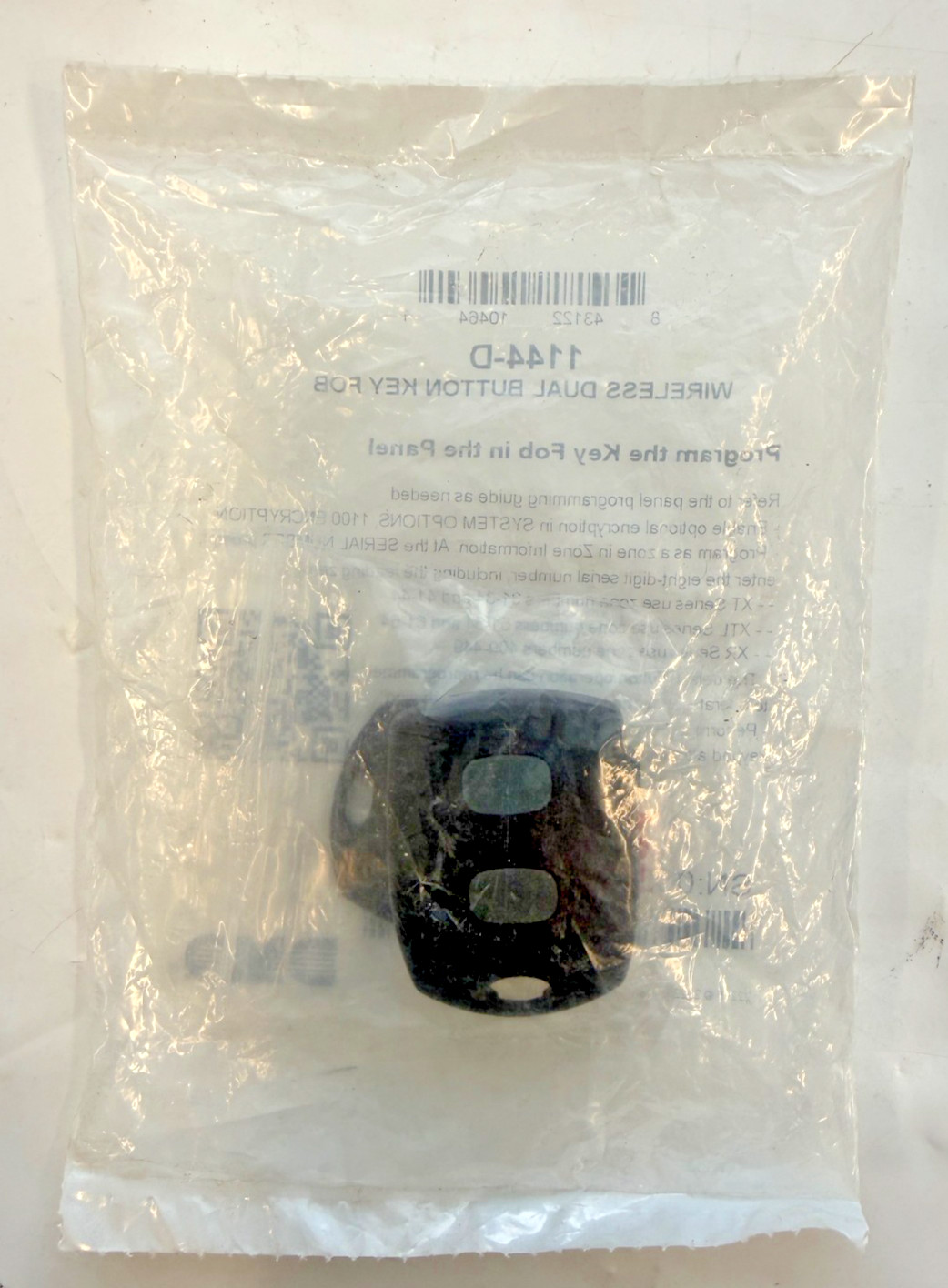 DMP 1144-D Wireless dual-button keyfob