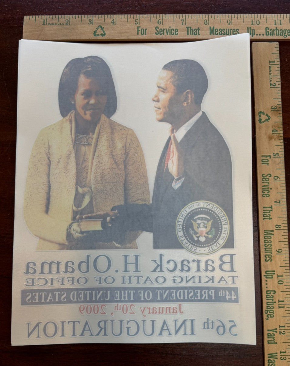 2009 BARACK OBAMA OATH OF OFFICE 56TH INAUGURATION HEAT TRANSFER -NEW OLD STOCK
