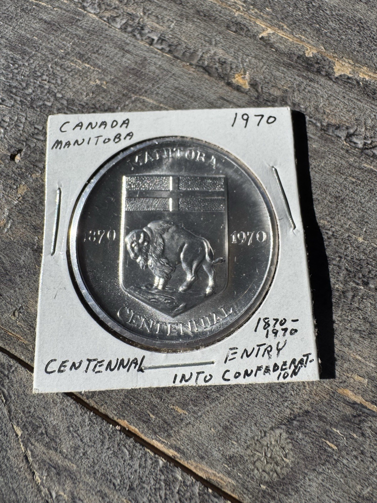 Canada, Manitoba Proof Medal, Copper-Nickel, 1870-1970, Lombardo