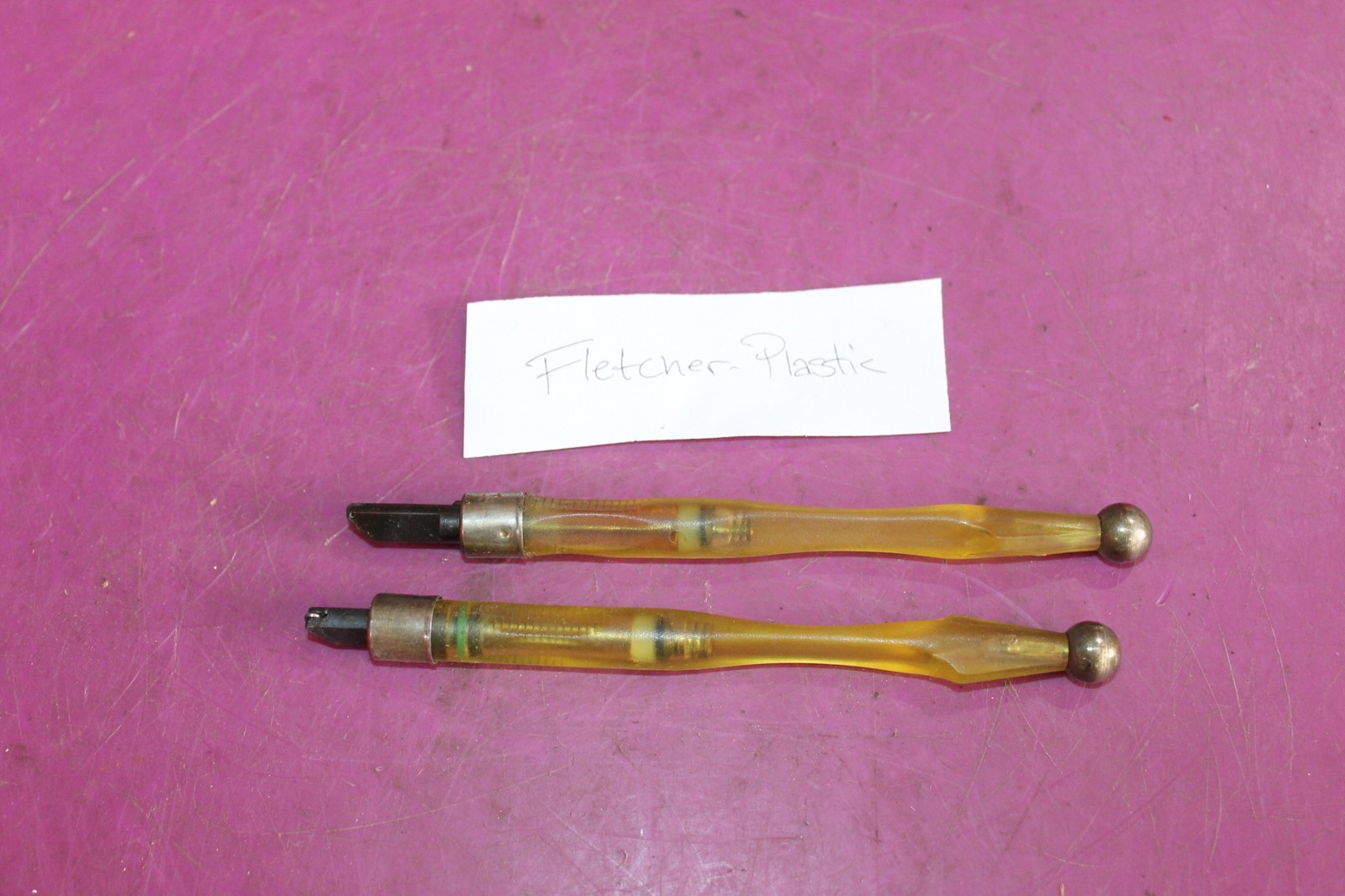 Two (2) Vintage Plastic Fletcher Glass Cutters. See pic.