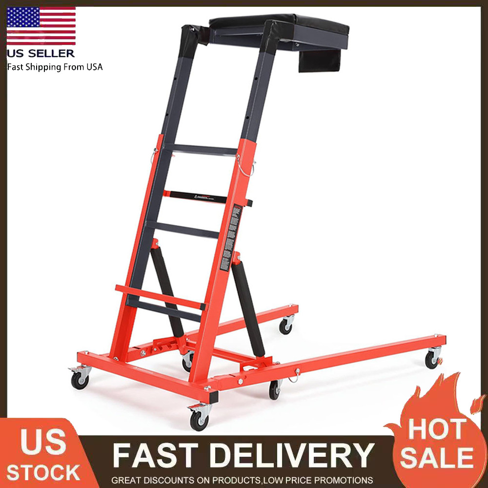 Foldable Automotive Topside Creeper Adjustable Height Movable Ladder 400Lbs NEW