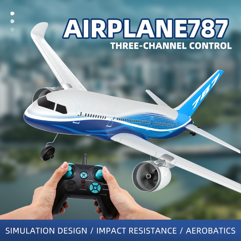 RC Airplane Glider BM30 787 2.4G Remote Control 3CH Built-in Gyro EPP Boys Gift