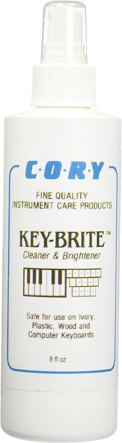 Cory Key-Brite Cleaner and Brightener For Piano Keys | 4 oz Spray Bottle
