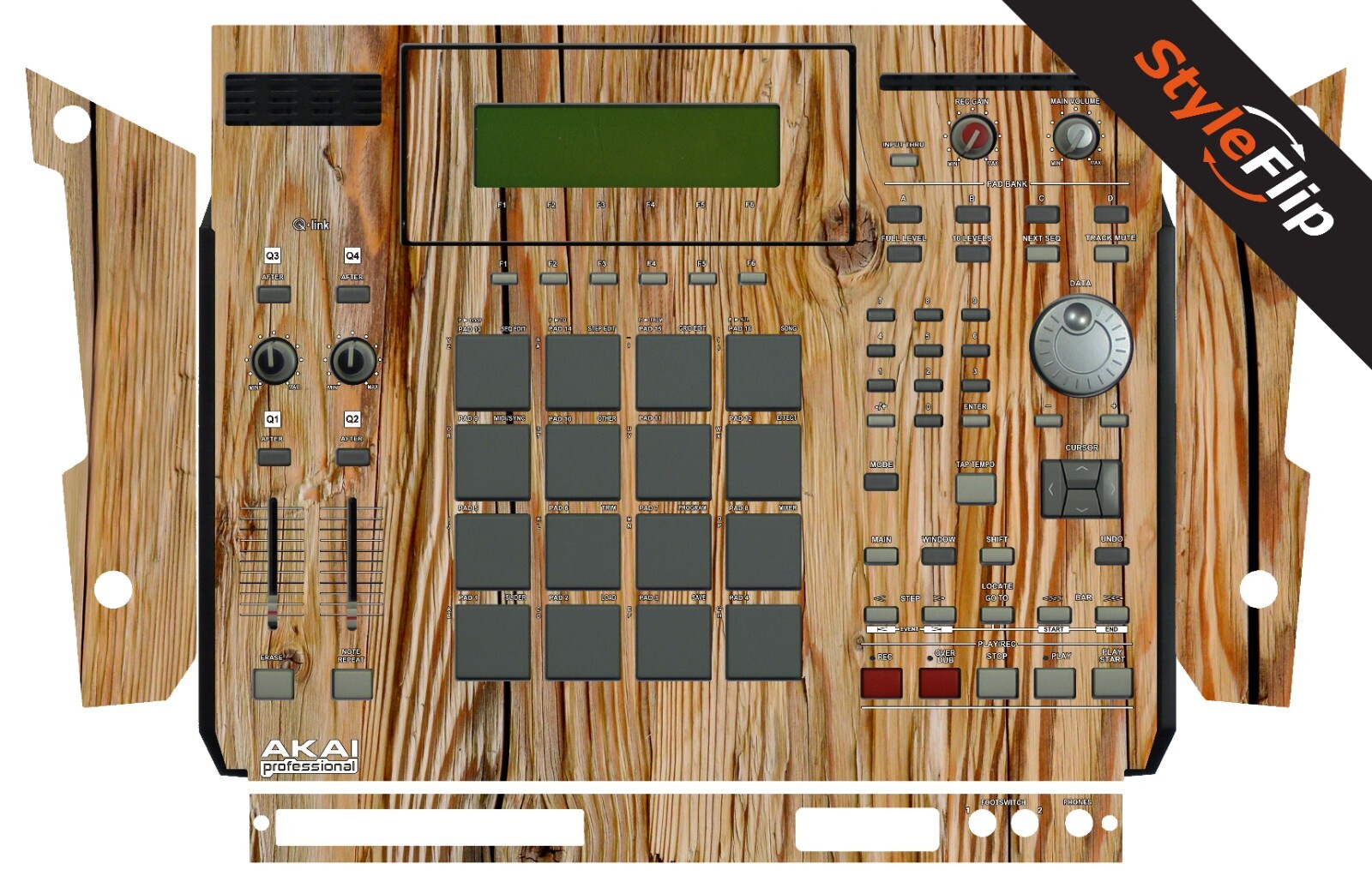 Akai MPC 2500 | Wood 4 | Protective Decal | StyleFlip Skins