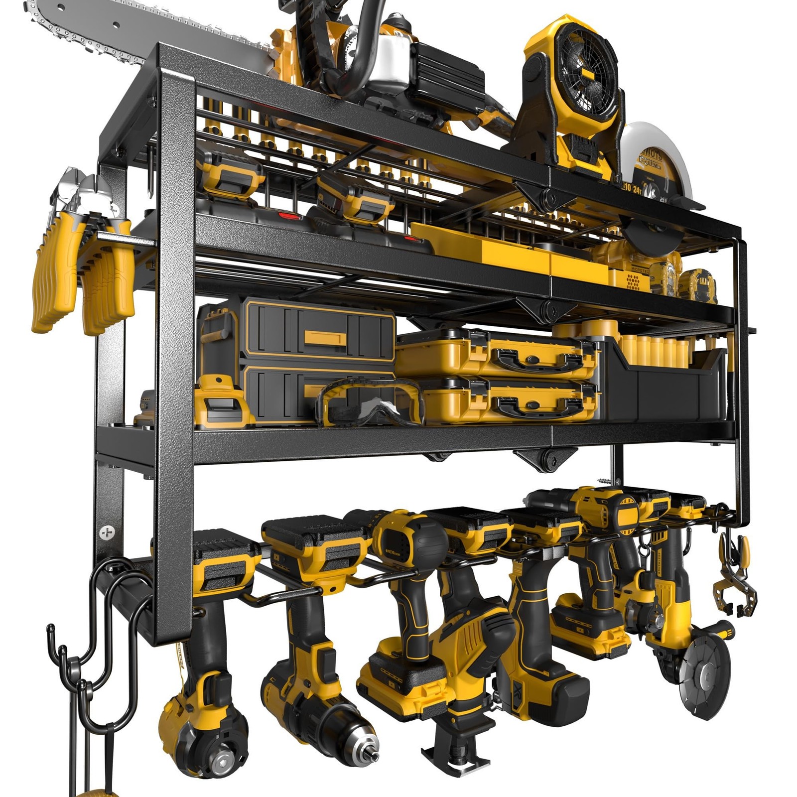 Power Tool Organizer Wall Mount, 15 Min Assembly & Maximum 150lb load by Heav...