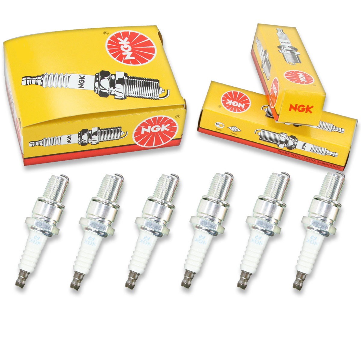 6pcs NGK 3961 Standard BR8ES SOLID Snowmobile Spark Plug Tune Up Kit Set tu
