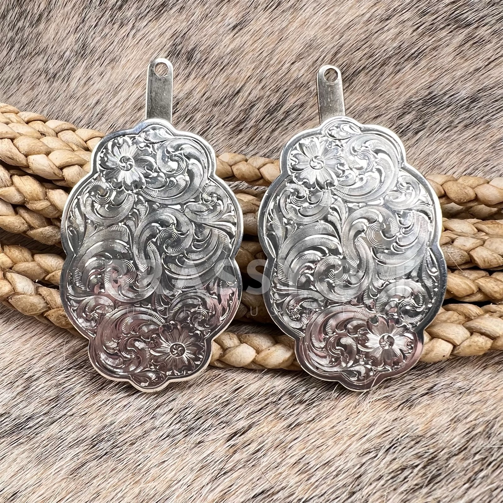 Montana Silversmiths Silver Plated Sliding Headstall Buckles Pair