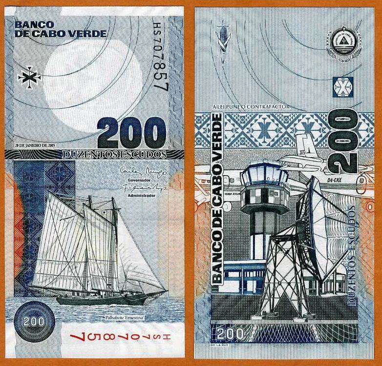 Cape Verde, Africa, 200 Escudos, 2005, P-68, UNC