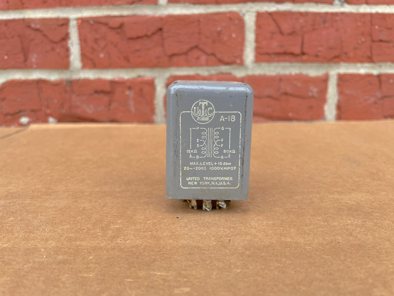 UTC A-18 Transformer Audio Rare Vintage United Transformer Corp A18 gray white