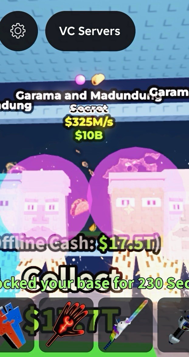 VC Servers Game Item/Asset - Secret Generation, Offline Cash $17.5T