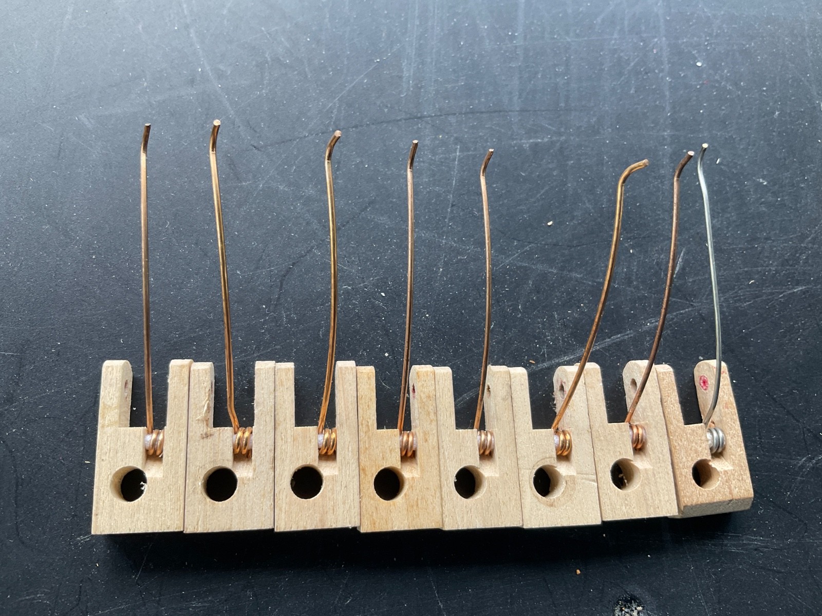 Piano Damper Flange Replacement Wood 1.5” Spring for Spinet & Console Pianos (8)