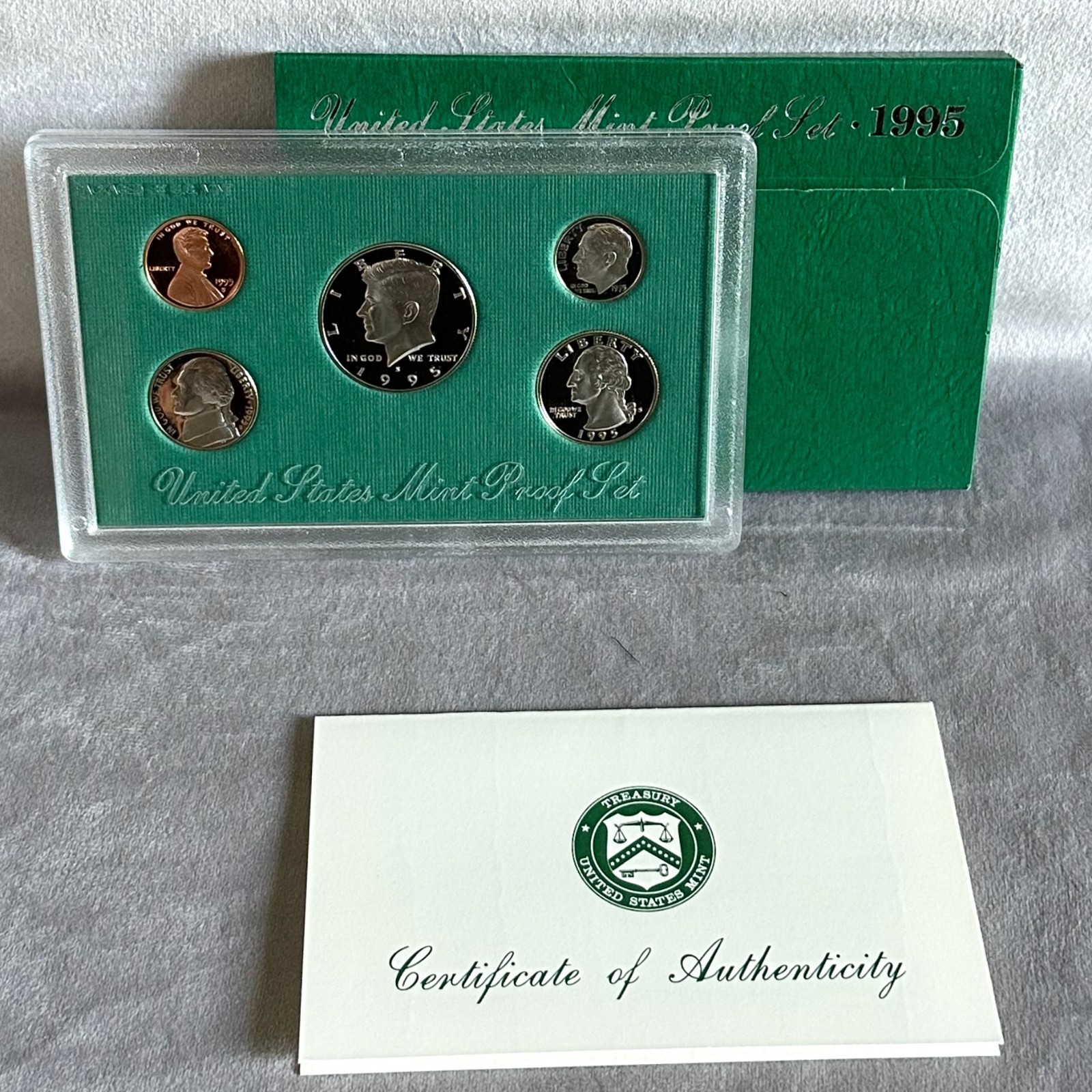 1995-S U.S. Proof Set Clad 6 Coins w/OGP Nice Cameo