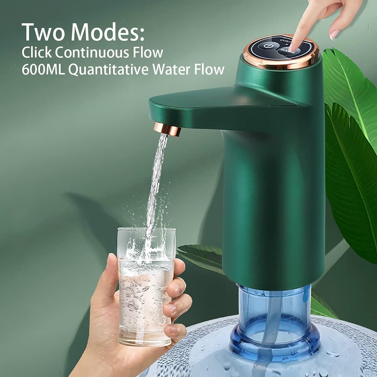 5 Gallon Water Bottle Dispenser Pump System USB Charging Automatic Drinking W...