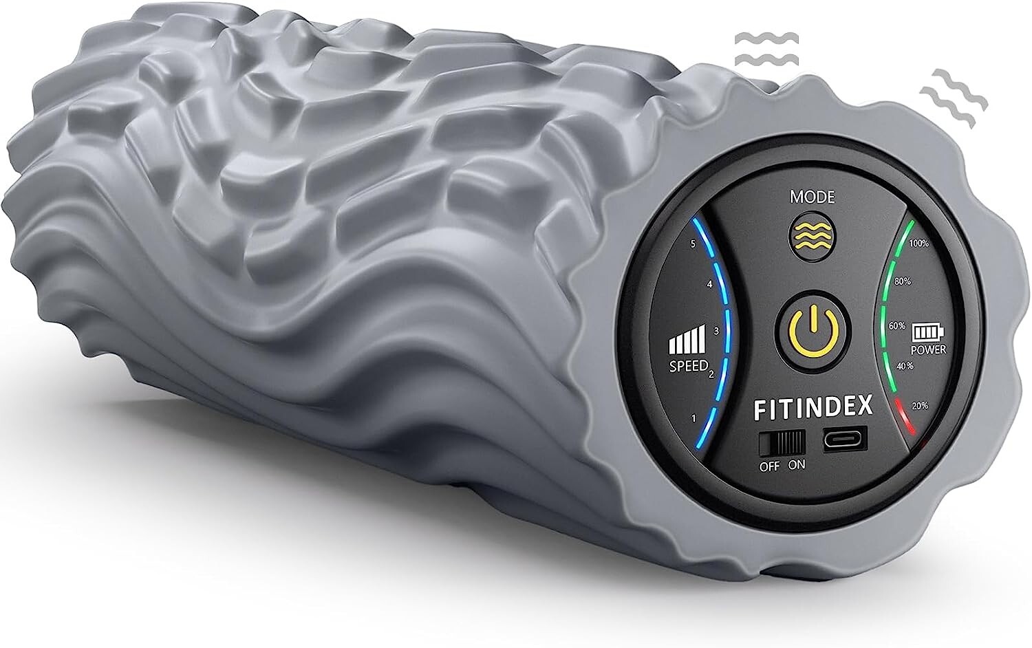 Rechargeable Vibrating Foam Roller - 5 Speeds for Yoga, Exercise & Post Workout