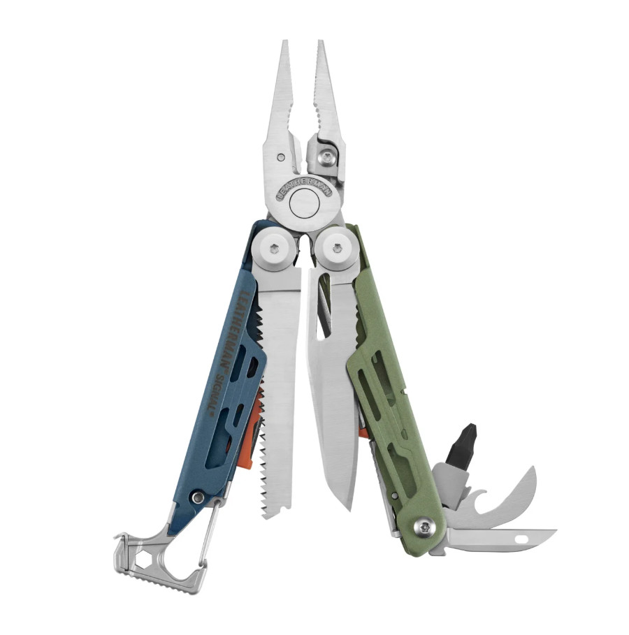 Leatherman Signal Multi-Tool Pocket Knife Pliers Survival EDC Green Blue