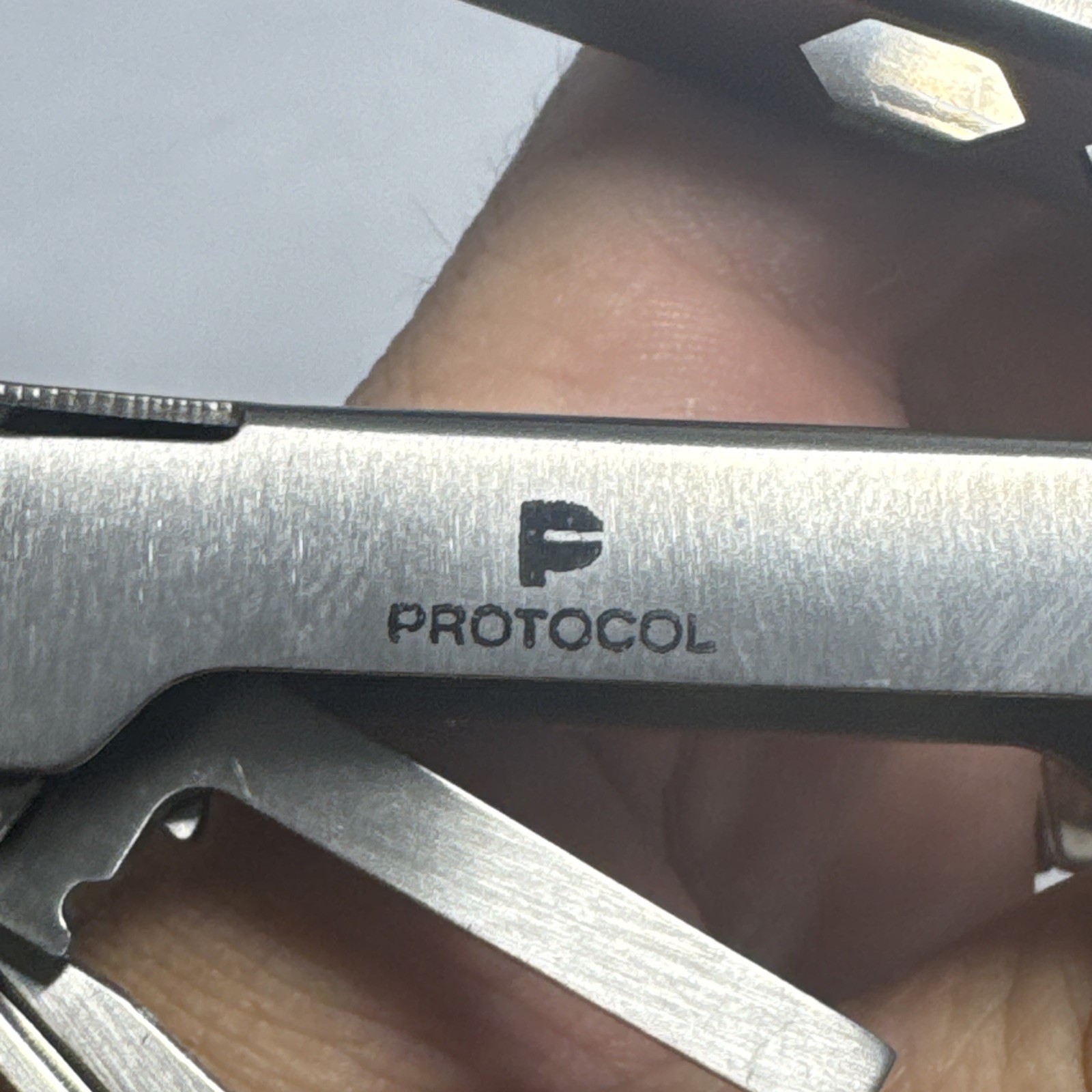 Mint Protocol 11 N 1 Silver Multi Tool + Belt Sheath Knife Blade Pliers Clean