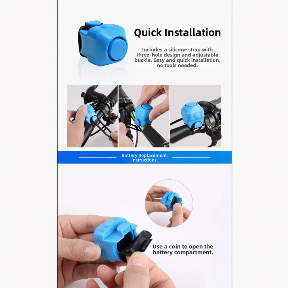 118dB Electric For Horn for Bikes - Designed for Mountain and Folding Bikes