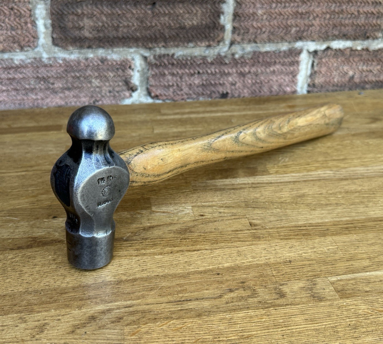 Vintage 1 1/2lb Peddinghaus Ball Pein Hammer Engineer Blacksmith Old Tool