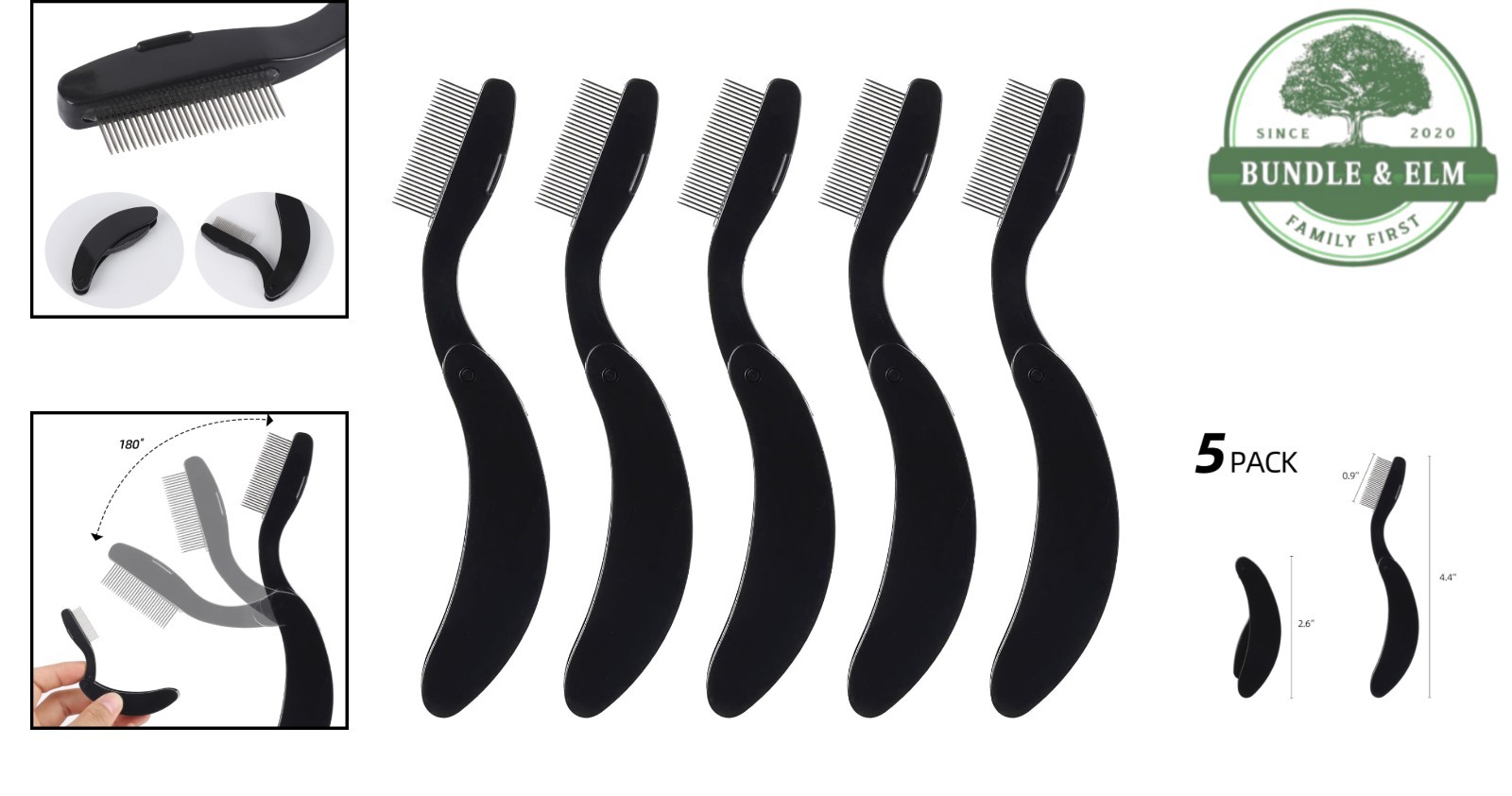Metal Teeth Eyelash Comb for Even Lash Separation After Mascara Application
