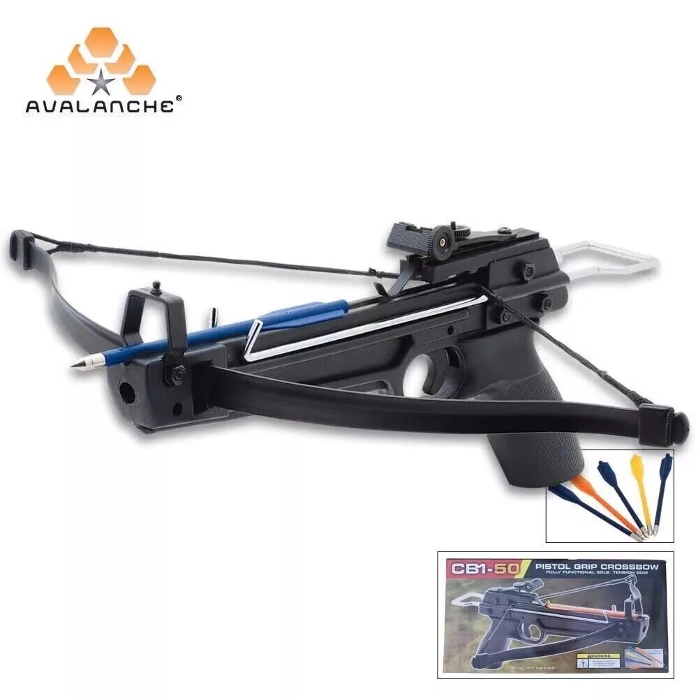 Avalanche Mini Crossbow Tactical Pistol 50-lb 150FPS w/5 Bolts and T (FVS029828)