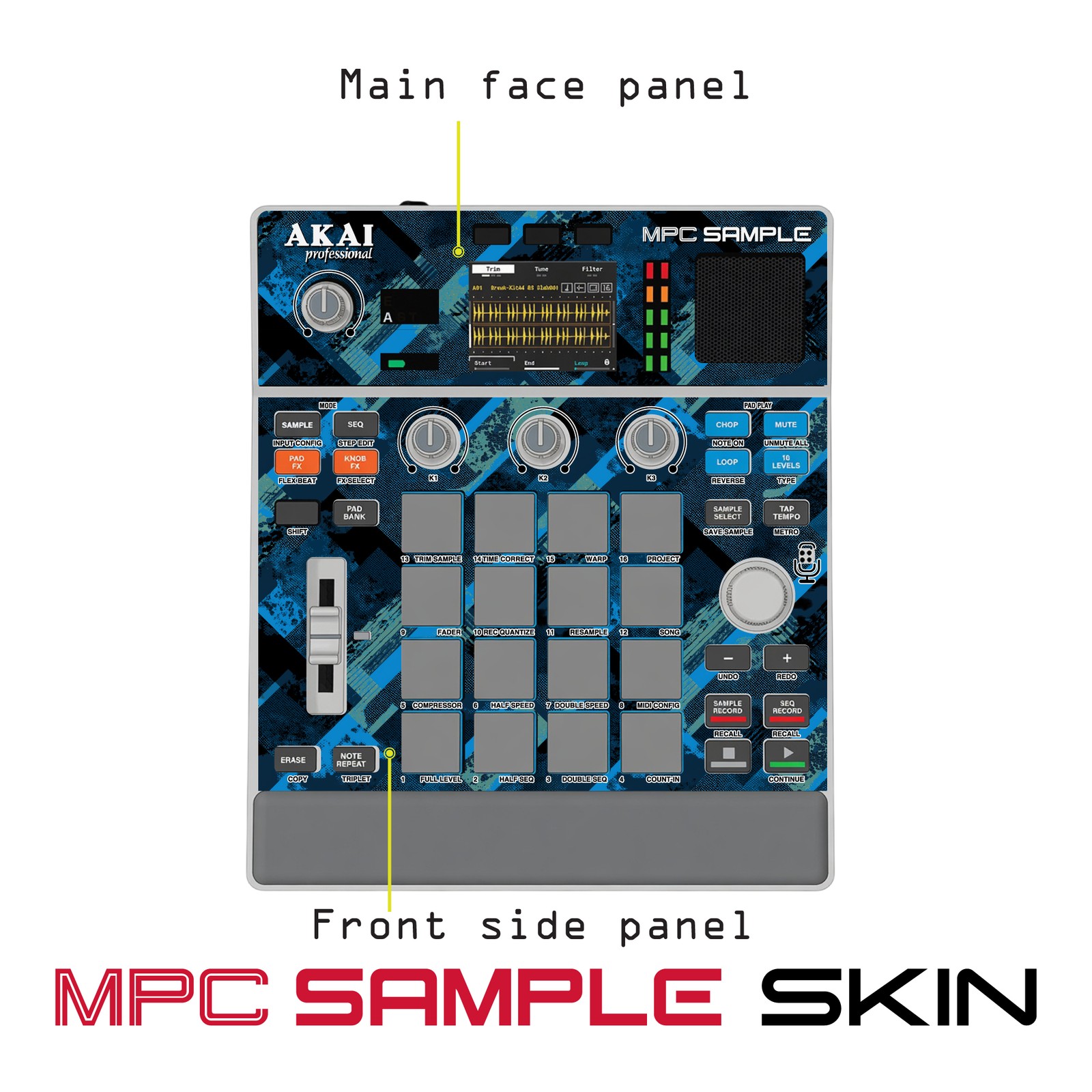 Akai MPC Sample Skin / Blue Static Camo