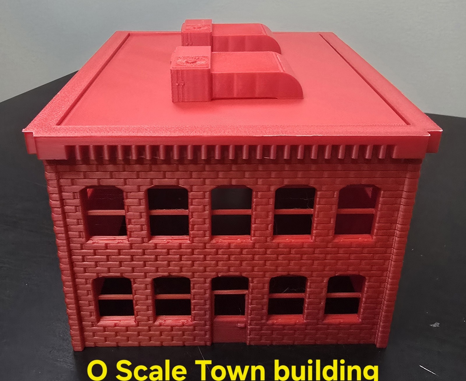 O - S Scale Gauge Buildings Town BUILDING RED BRICK FREE SHIPPING Made In USA