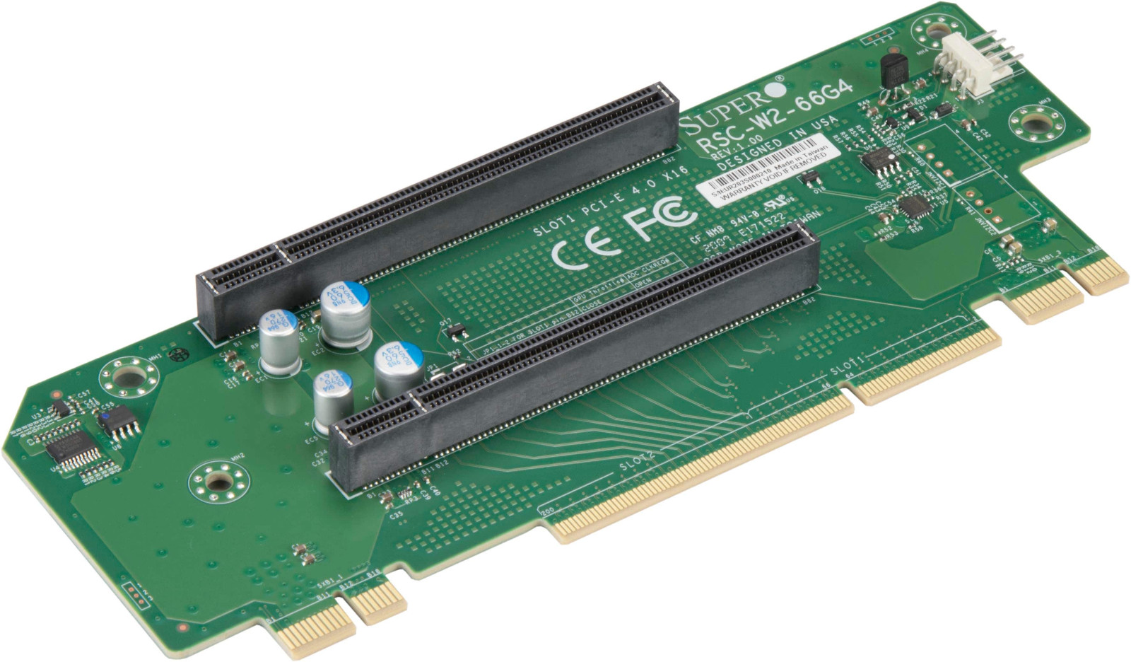 Supermicro RSC-W2-66G4 2U LHS WIO Riser card with two PCI-E 4.0 x16 slots,HF