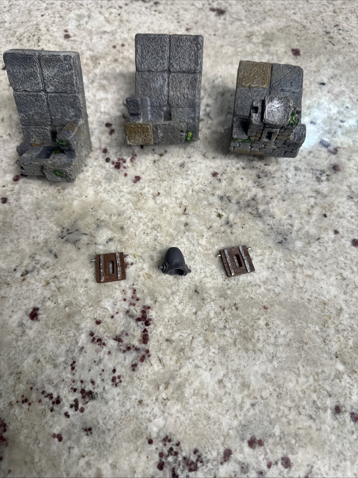 Dwarven Forge Castle Battlement Transitions, Right Left, And Straight.