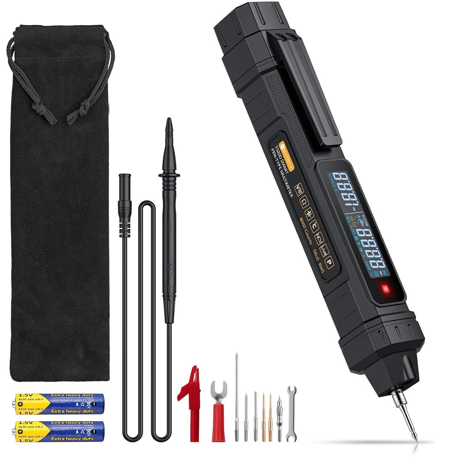 3 in 1 Pen Multimeter 6000 Counts W/ Phase Sequence Digital Multimeter Voltage