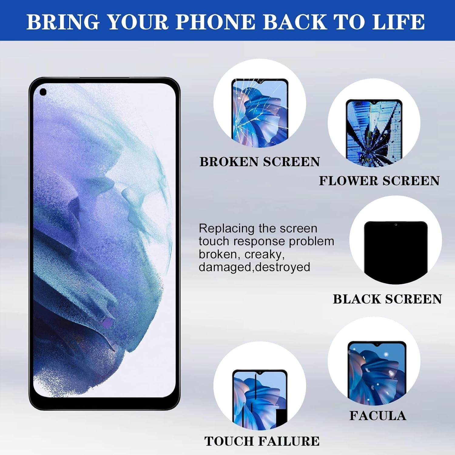 For Samsung Galaxy A21S LCD Screen Replacement Kit 6.5” Display A217M 2020 Frame