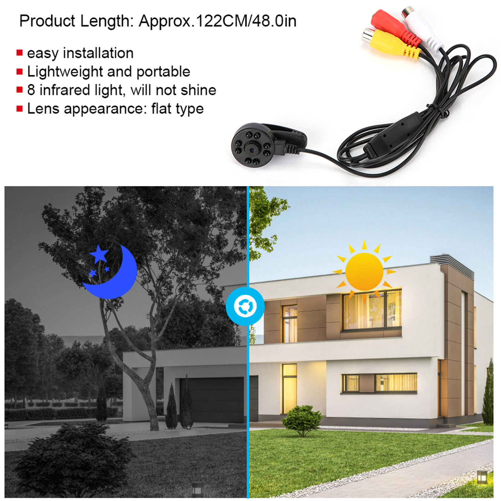 Security IR 8 Light Mini CCTV HD Camera Audio And Video Surveillance Part