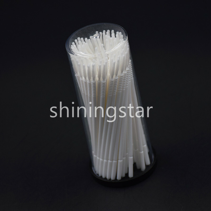 100x White Dental Disposable Micro Brush Bendable Applicator Tips Long Cylinder