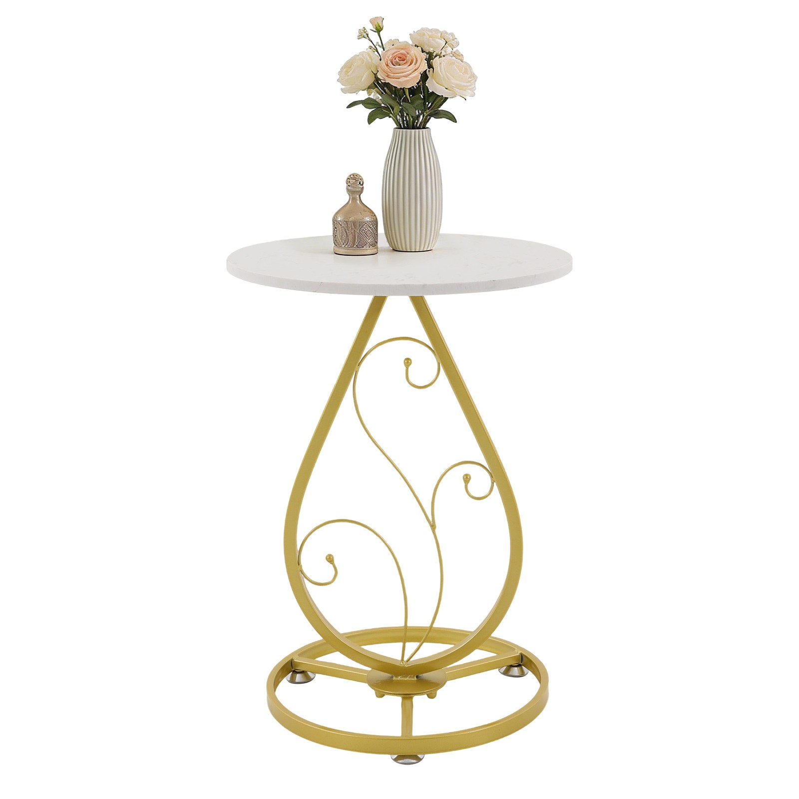 Round Side Table, Modern Decor Bedside Table, Coffee Table for Living Room