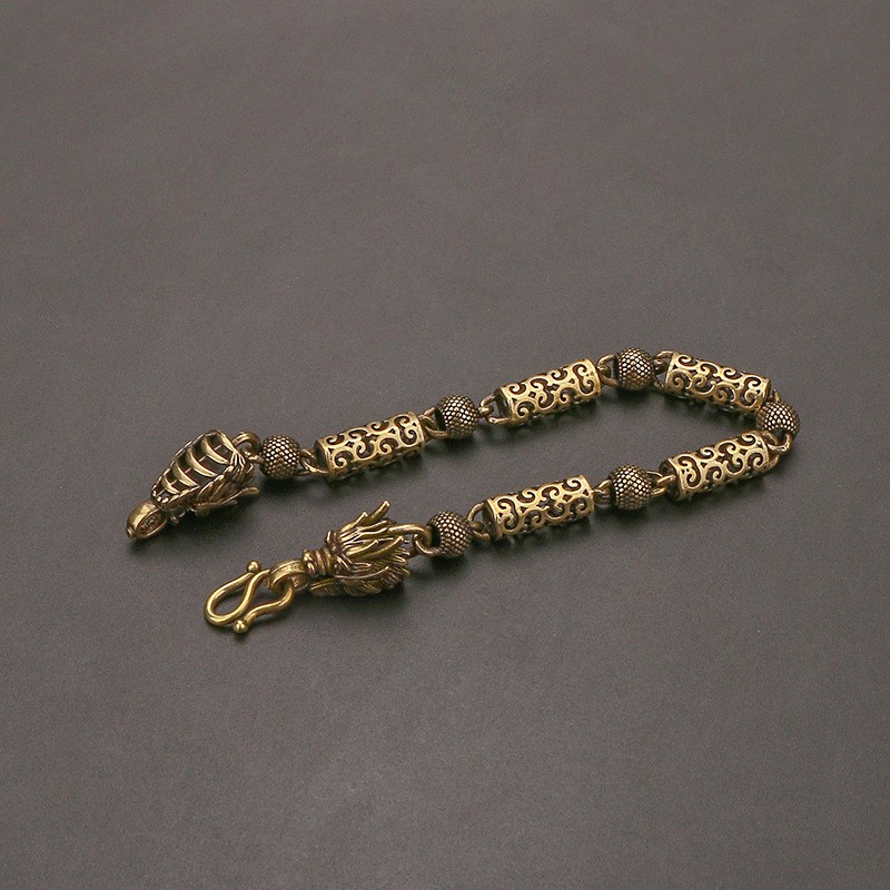 Bracelet Antique Copper Simple Auspicious Cloud Dragon Head Bracelet