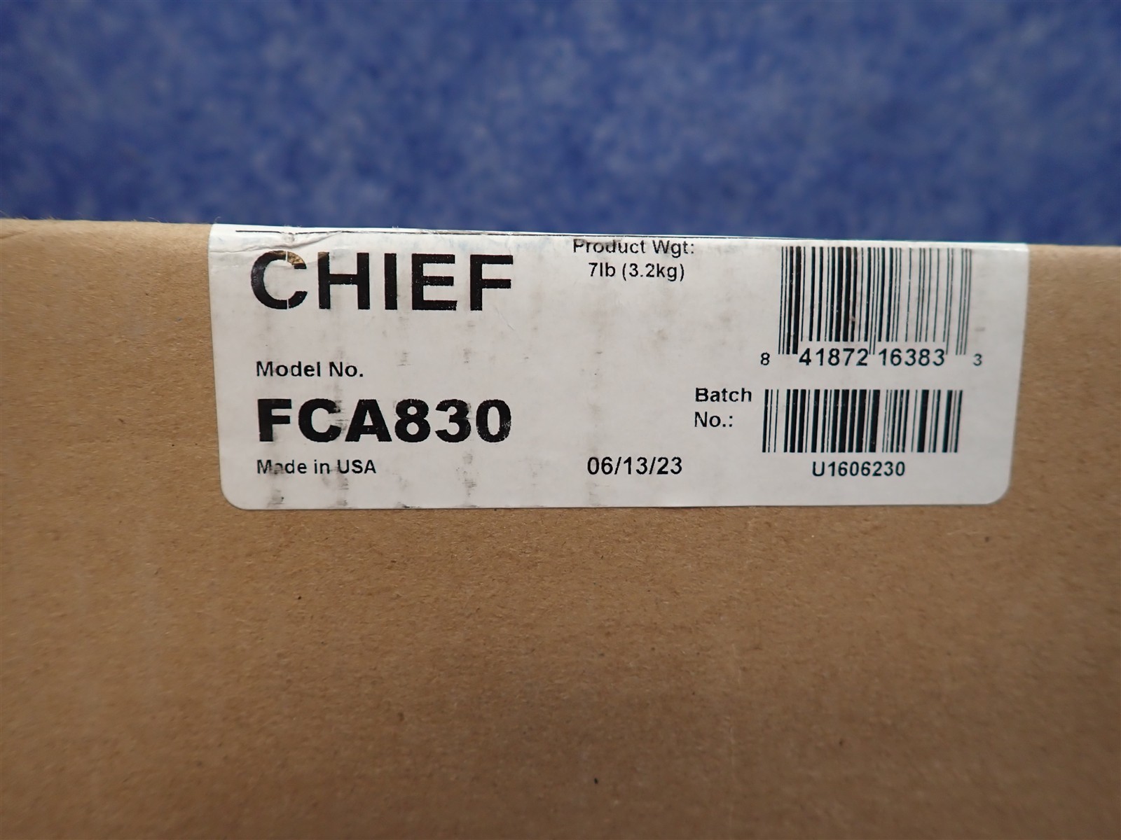 NEW Chief FCA830 Fusion Center Channel Speaker Mount for Large Displays (FF3)