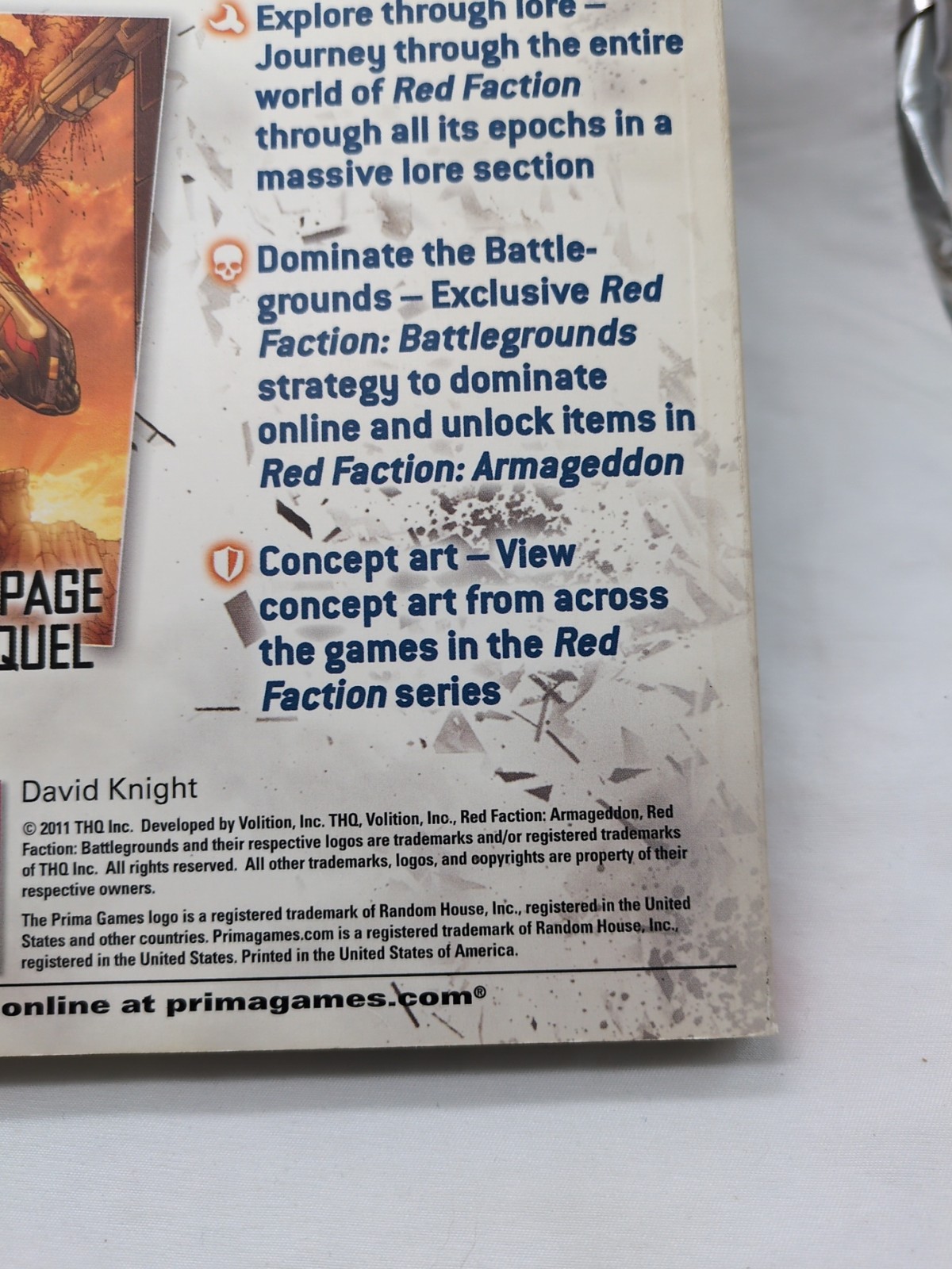 Red Faction Armageddon Prima Official Strategy Guide Book