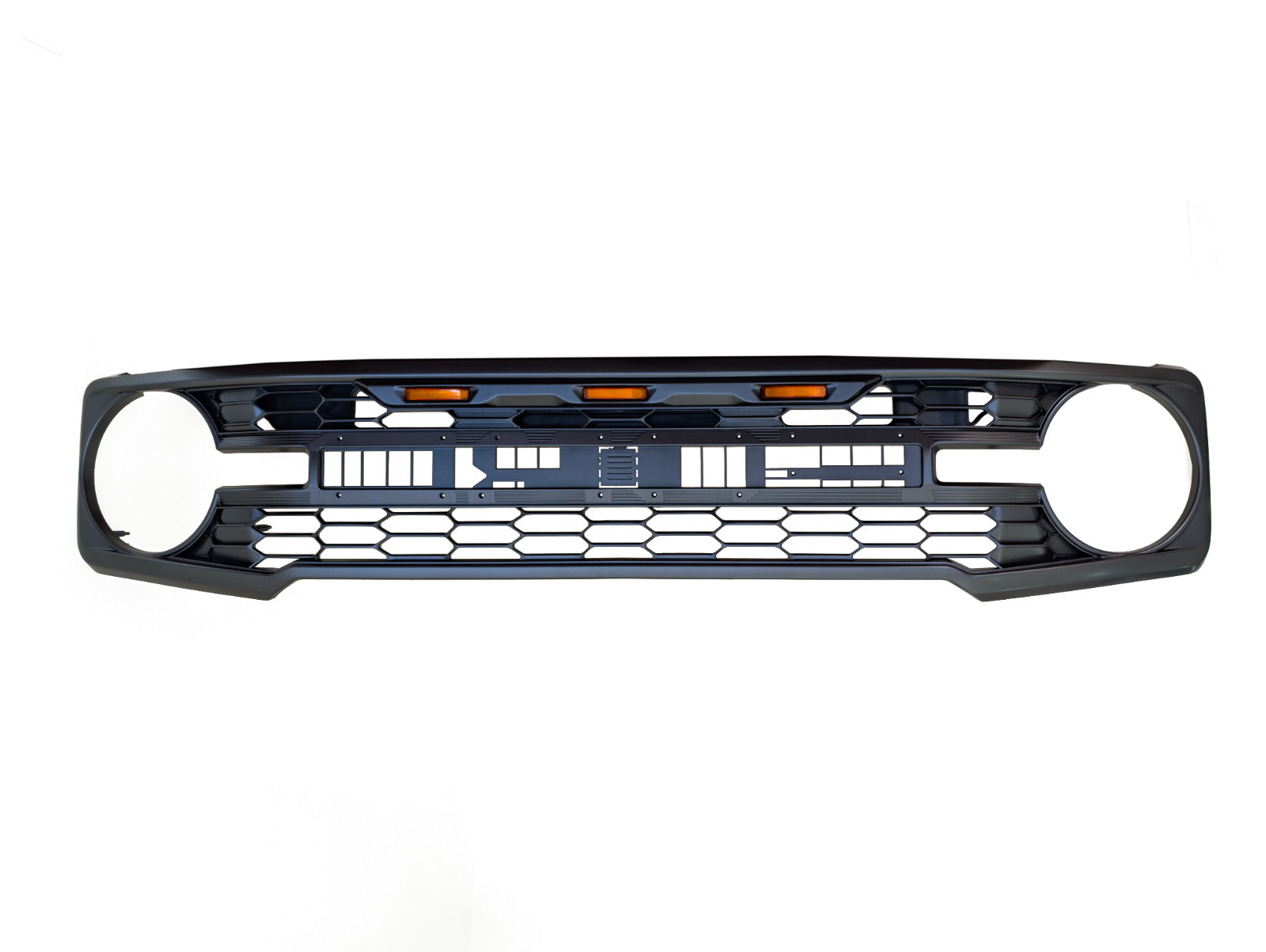 Front Grille w/ LED Light&Letters (Raptor Style) Fits 2021-2024 Ford Bronco