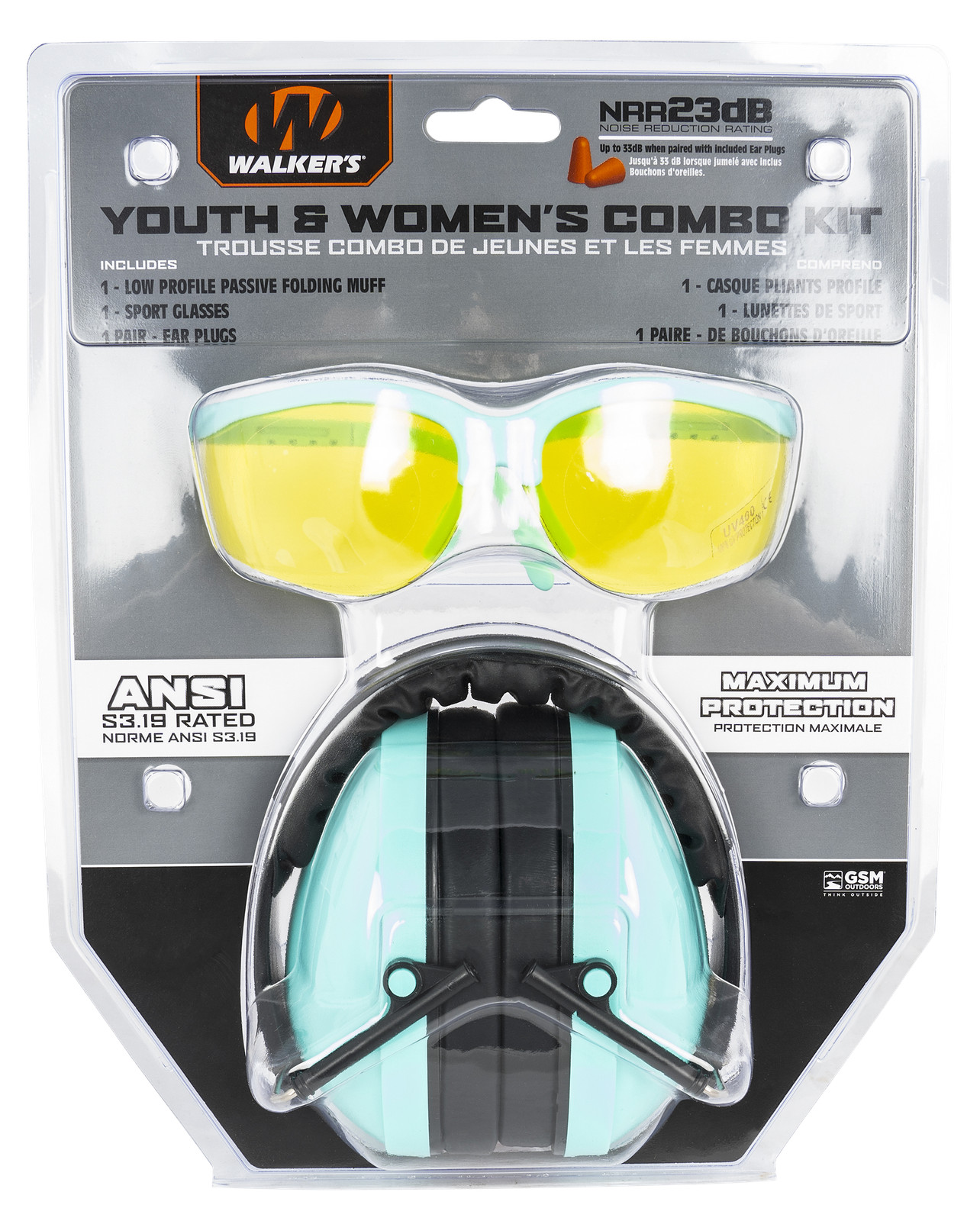 Walkers Game Ear Folding Muff  Wlkr Gwp-ywfm2gfp-ltl Yth Women Pass Muff Glasses