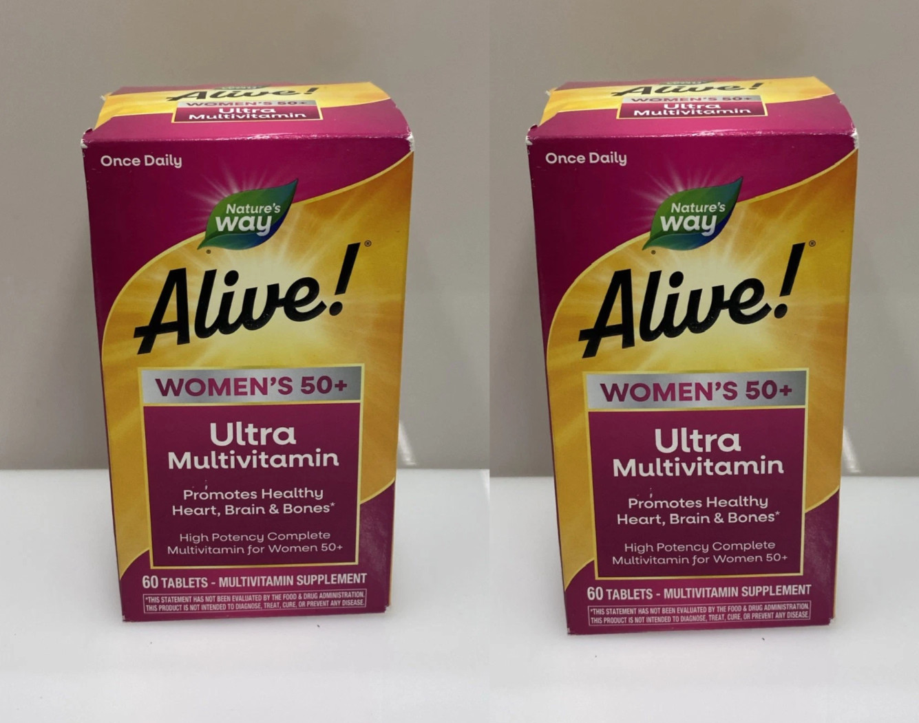2 Pack Nature’s Way Alive! Women’s 50+ Ultra Multivitamin 60 Tablets 08/26+