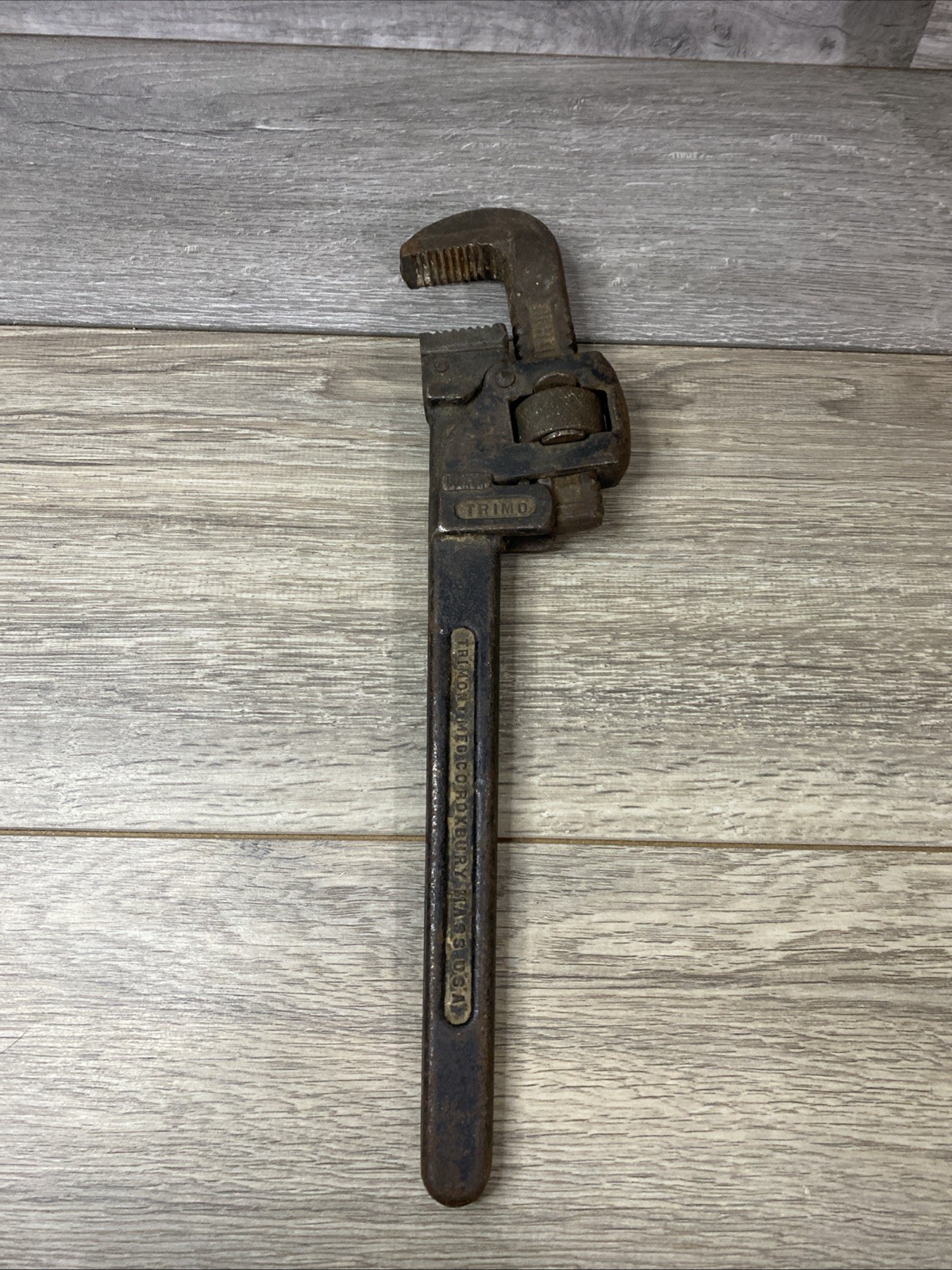 Vintage Trimont Pipe Wrench 13" Plumbing Tool Trimo #14 USA