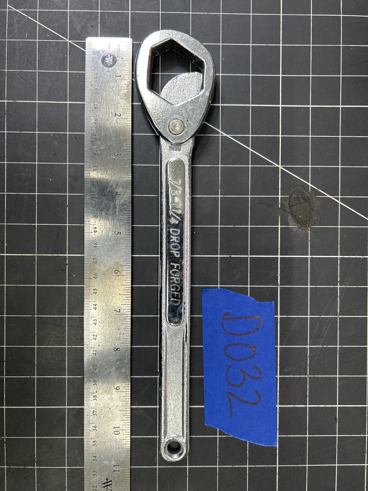 Vintage Multi-Wrench 23-32 mm 7/8" 1/4" 11" Long Drop Forged Steel